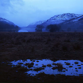Balquhidder, Loch Voil; half uur voor zonsopgang